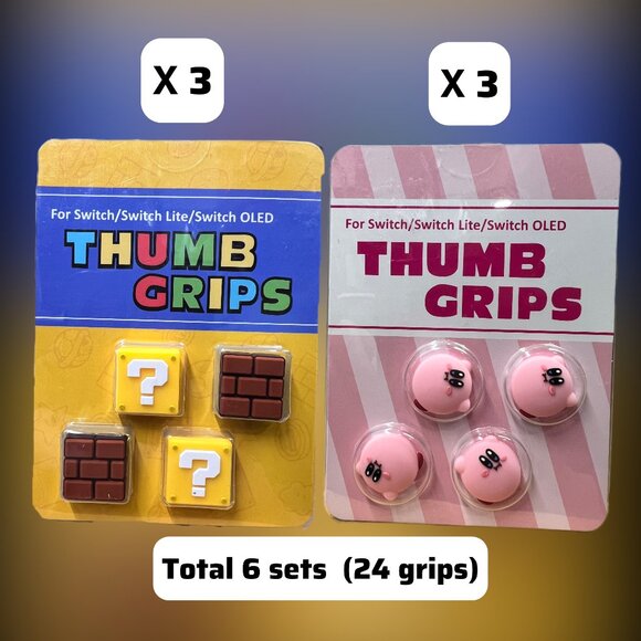 Wholesale Bulk Reseller‎ Set of 6 (Total 24) Switch Thumb Grips For Ninte… - Picture 1 of 7